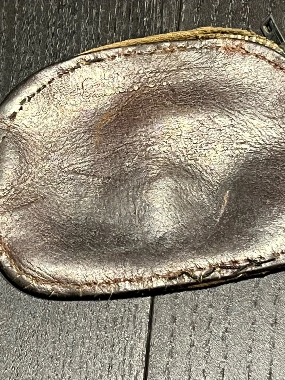 Vintage Brown Leather Coin Pouch